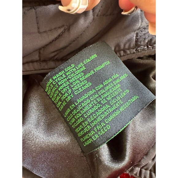 Weathercast Women's Quilted Hideaway Hoodie Zipper & Button Up Parka Jacket XL - Picture 12 of 12